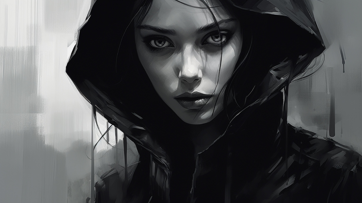 greyscale with one color